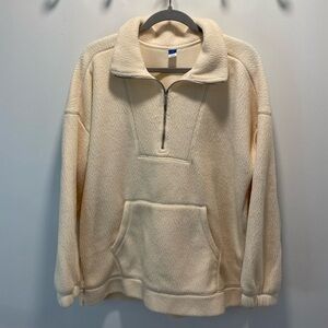 Old Navy Cream Half-Zip Sweatshirt